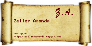 Zeller Amanda névjegykártya